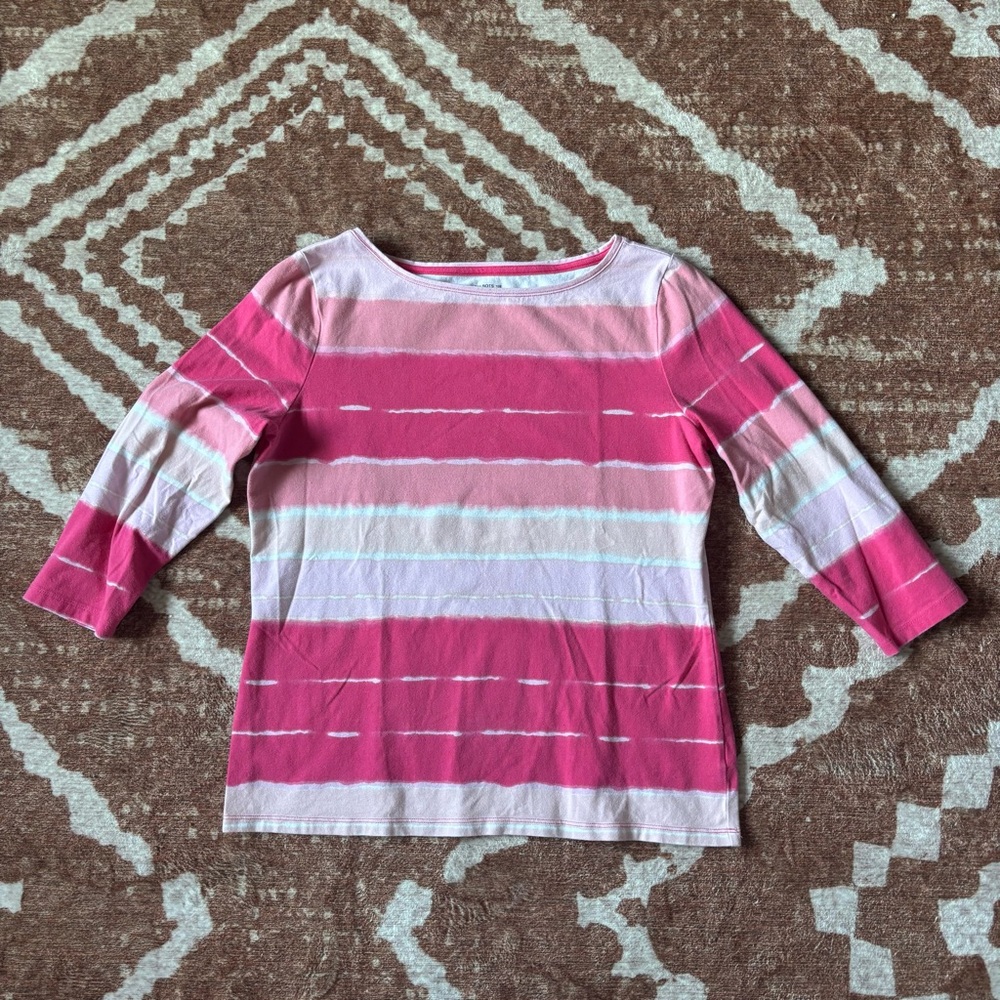 Talbots 3/4 sleeve boat neck shirt